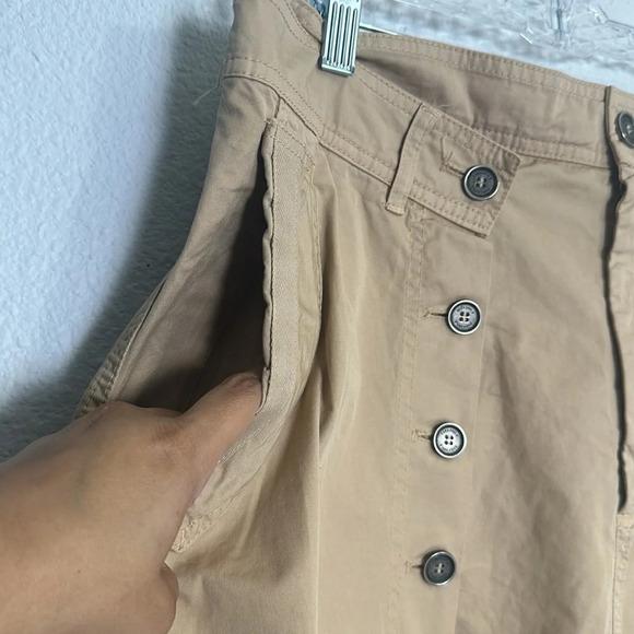 Zara SRPLS Womens Size Large Tan Midi Cotton Skirt NWT - Picture 3 of 12